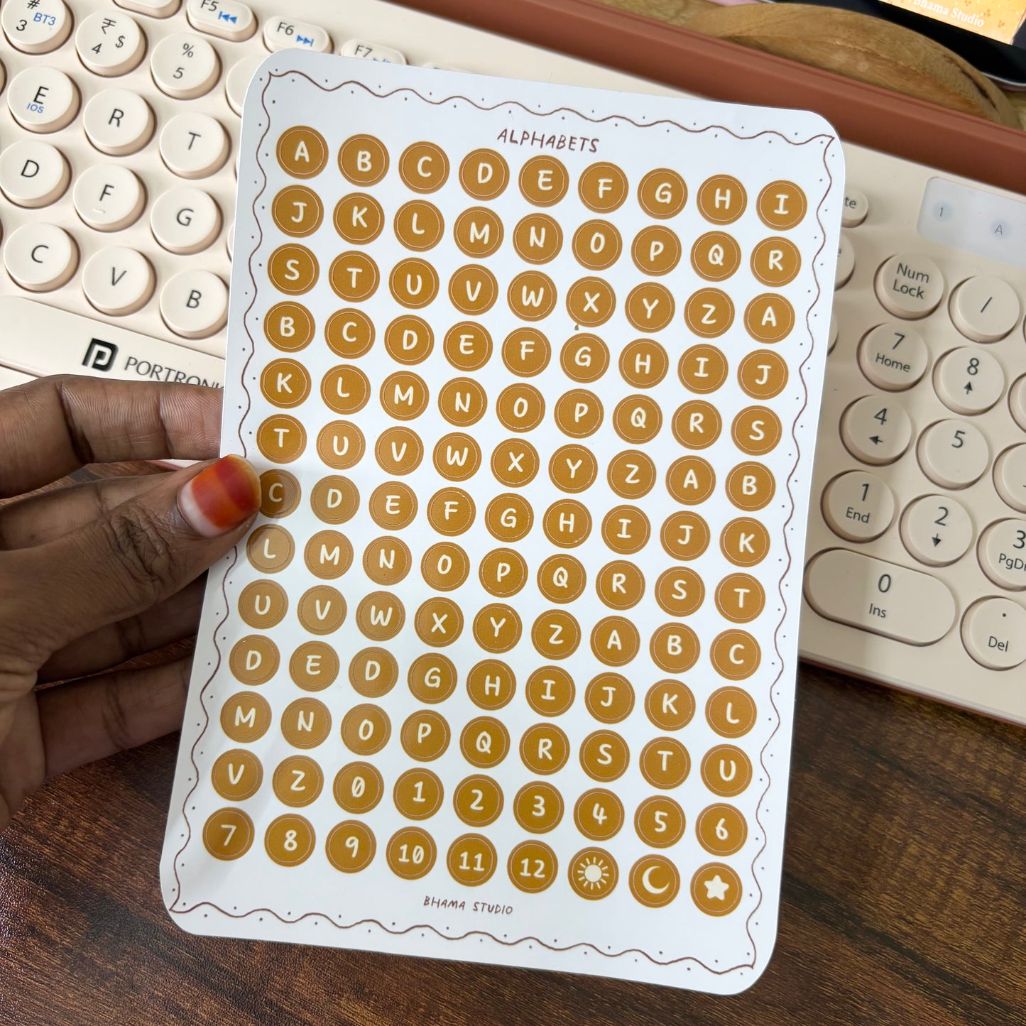 Alphabet Sticker Sheet - circle