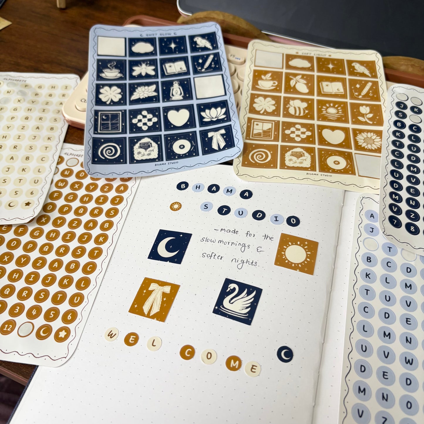 Journaling stickers for quiet pages ✨