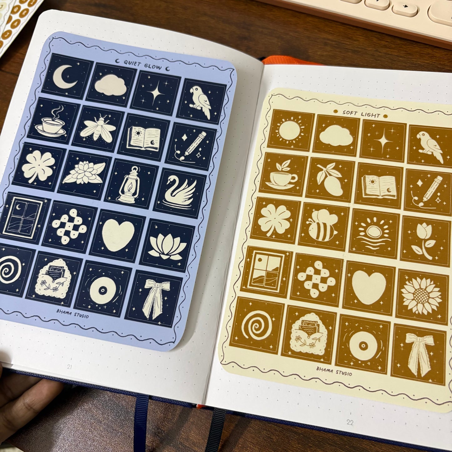 Calm Journaling Sticker Combo – Alphabets + Squares