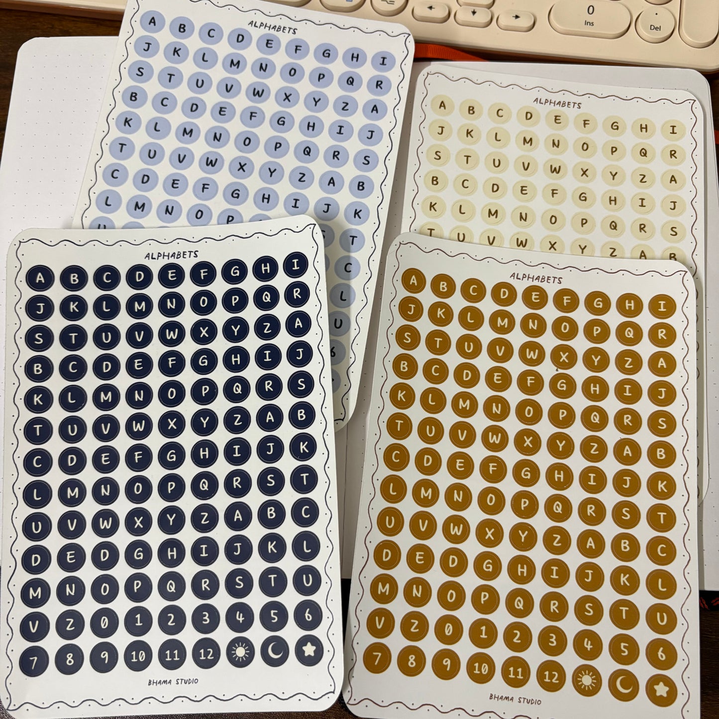 Alphabet Sticker Sheet - circle