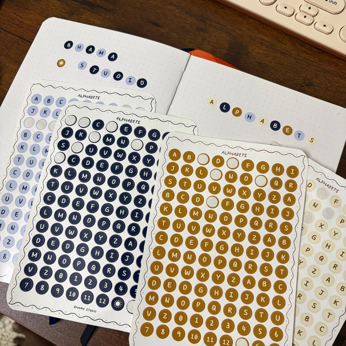 Alphabet Sticker Sheet - circle