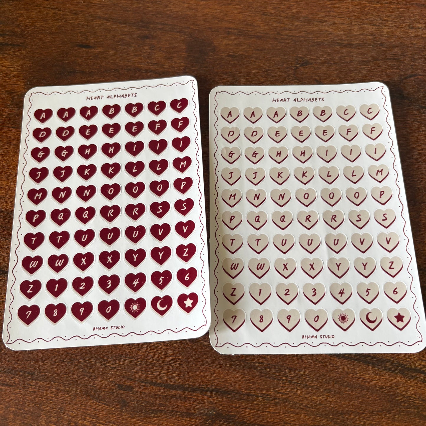 Alphabet Sticker Sheet - Season of love