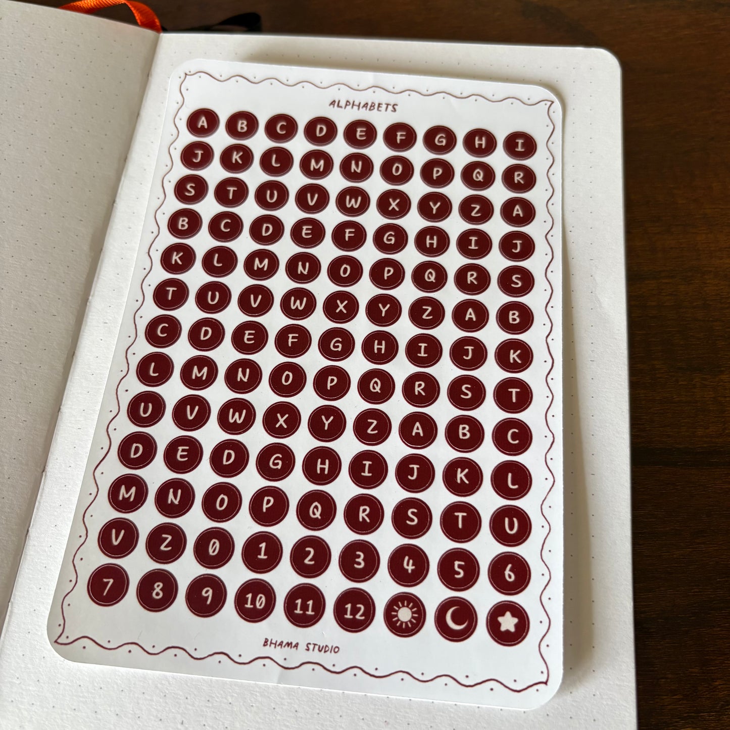Alphabet Sticker Sheet - Season of love